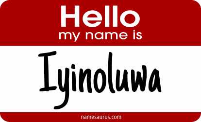 Hello my name is Iyinoluwa png download