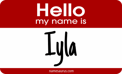Hello my name is Iyla png download