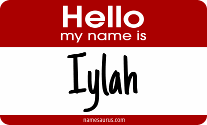 Hello my name is Iylah png download