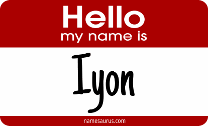 Hello my name is Iyon png download