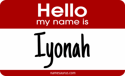 Hello my name is Iyonah png download