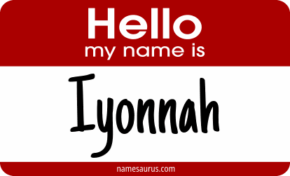 Hello my name is Iyonnah png download
