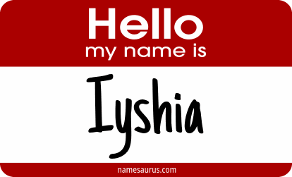 Hello my name is Iyshia png download