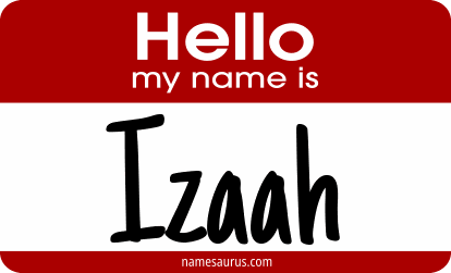 Hello my name is Izaah png download