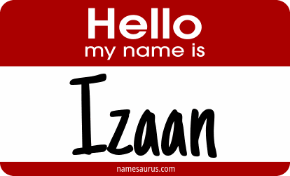 Hello my name is Izaan png download