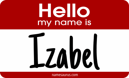 Hello my name is Izabel png download