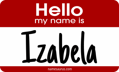 Hello my name is Izabela png download