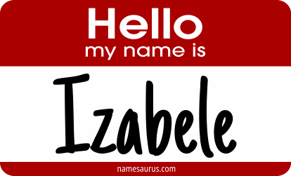 Hello my name is Izabele png download
