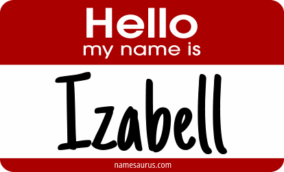 Hello my name is Izabell png download