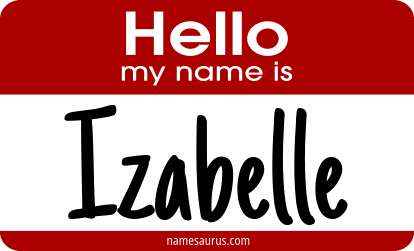 Hello my name is Izabelle png download