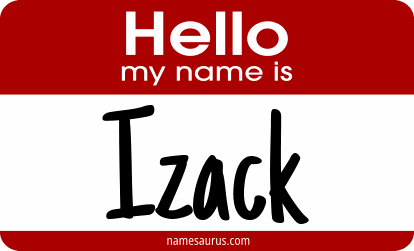 Hello my name is Izack png download