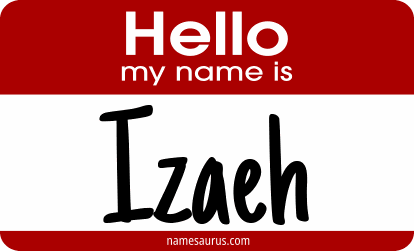 Hello my name is Izaeh png download