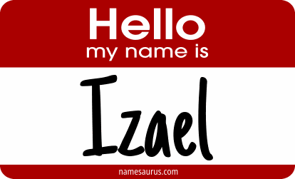 Hello my name is Izael png download