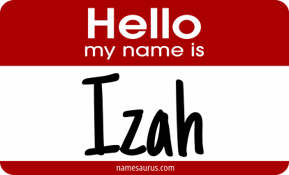 Hello my name is Izah png download