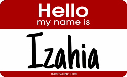 Hello my name is Izahia png download