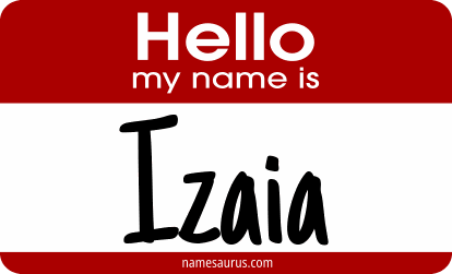 Hello my name is Izaia png download