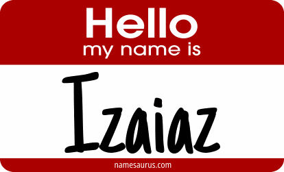 Hello my name is Izaiaz png download