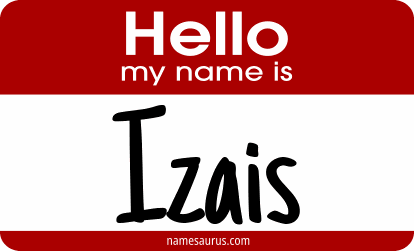 Hello my name is Izais png download