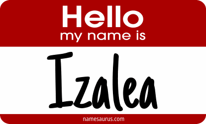 Hello my name is Izalea png download