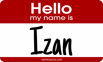Hello my name is Izan png download