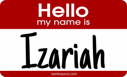 Hello my name is Izariah png download