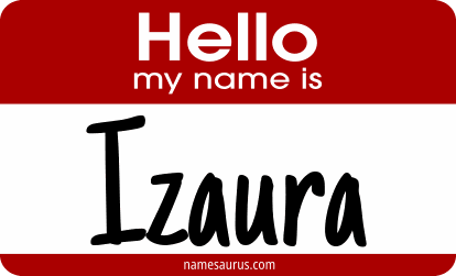Hello my name is Izaura png download