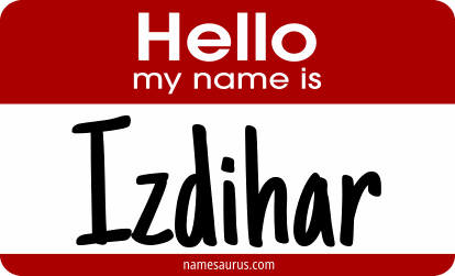 Hello my name is Izdihar png download