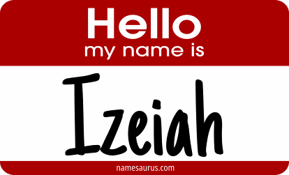 Hello my name is Izeiah png download