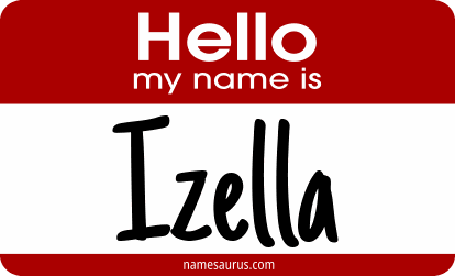 Hello my name is Izella png download
