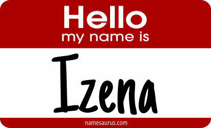 Hello my name is Izena png download