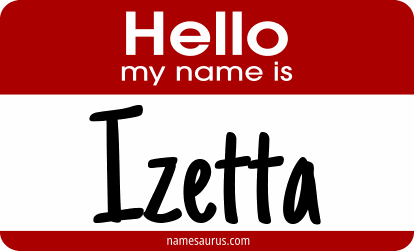 Hello my name is Izetta png download