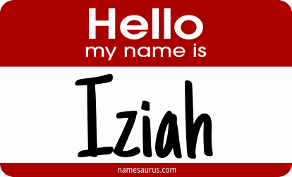 Hello my name is Iziah png download
