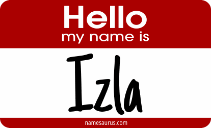 Hello my name is Izla png download