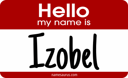 Hello my name is Izobel png download