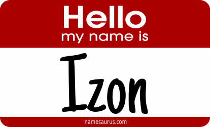 Hello my name is Izon png download