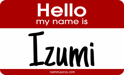 Hello my name is Izumi png download