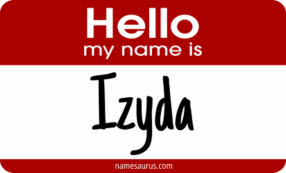 Hello my name is Izyda png download