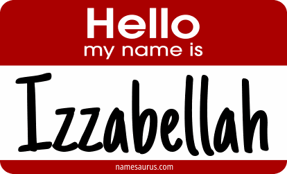 Hello my name is Izzabellah png download
