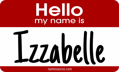 Hello my name is Izzabelle png download