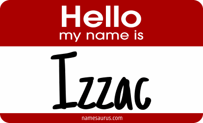 Hello my name is Izzac png download