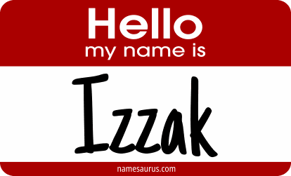 Hello my name is Izzak png download