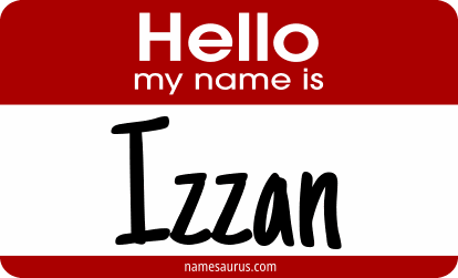 Hello my name is Izzan png download
