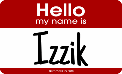 Hello my name is Izzik png download