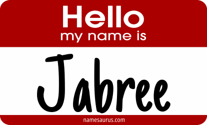 Hello my name is Jabree png download