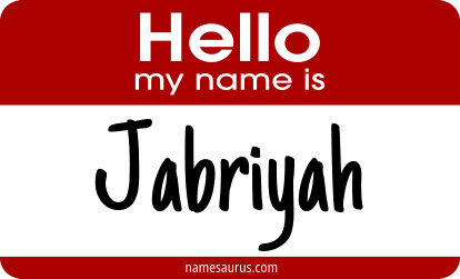 Hello my name is Jabriyah png download