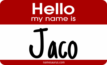 Hello my name is Jaco png download