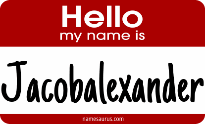 Hello my name is Jacobalexander png download