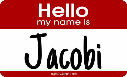 Hello my name is Jacobi png download