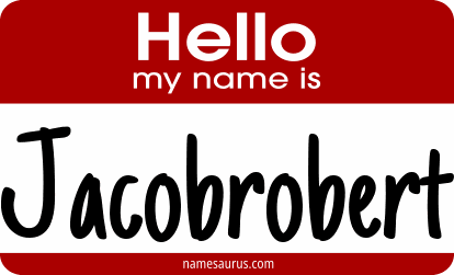 Hello my name is Jacobrobert png download