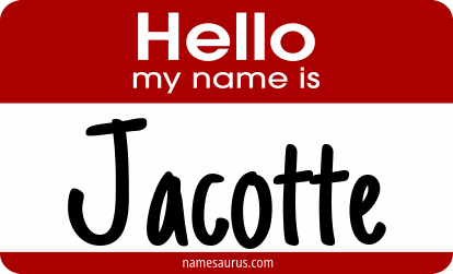 Hello my name is Jacotte png download